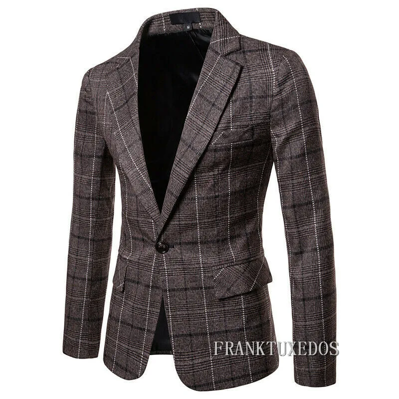 Casual Plaid Elegant Wedding Suit For Men Jacket Only Fashion Custom Suits Tuxedo Terno Masculino Blazer
Casual Plaid Elegant Wedding Suit For Men Jacket Only Fashion Custom Suits Tuxedo Terno Masculino Blazer
