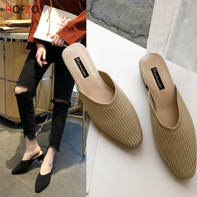HQFZO Elegnt Pointed Toe Knit Terlik Summer Ladies Pumps Casual Mules Shoes Woman Slippers Block Heels Female Woman Sandals
HQFZO Elegnt Pointed Toe Knit Terlik Summer Ladies Pumps Casual Mules Shoes Woman Slippers Block Heels Female Woman Sandals