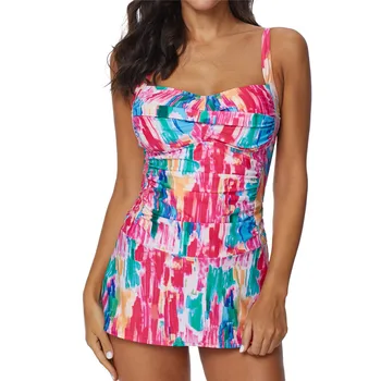 Two-piece swimsuit for sexy women in large high-waisted conservative printed tank top bathing suit bearwear set 40mr21
Two-piece swimsuit for sexy women in large high-waisted conservative printed tank top bathing suit bearwear set 40mr21