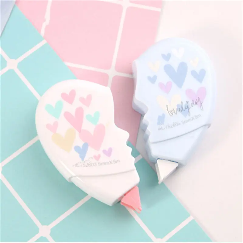 2Pcs/pair Love Heart Correction Tape Material 10M Students Stationery Office School Supplies Biggest-selling Tools
2Pcs/pair Love Heart Correction Tape Material 10M Students Stationery Office School Supplies Biggest-selling Tools