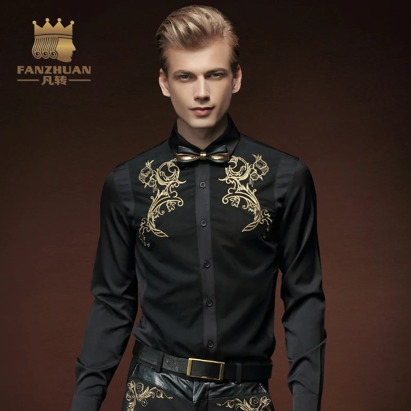 FANZHUAN Men Embroidery Shirt 2017 Fall Personality Black Men Shirt New Arrival Long Sleeve Casual Slim Fit Male Shirts
FANZHUAN Men Embroidery Shirt 2017 Fall Personality Black Men Shirt New Arrival Long Sleeve Casual Slim Fit Male Shirts