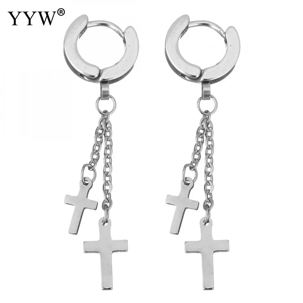 Ear Loops Drop Earring Cross Charm Fringe Chain Dangle Stainless Steel Cross Different Packing Woman Men Original Color 1 Pair
Ear Loops Drop Earring Cross Charm Fringe Chain Dangle Stainless Steel Cross Different Packing Woman Men Original Color 1 Pair