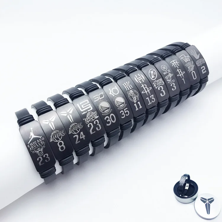 Fashion simple basketball star silicone sports bracelet basketball sports silicone black bracelet iron box packaging hot sale
Fashion simple basketball star silicone sports bracelet basketball sports silicone black bracelet iron box packaging hot sale