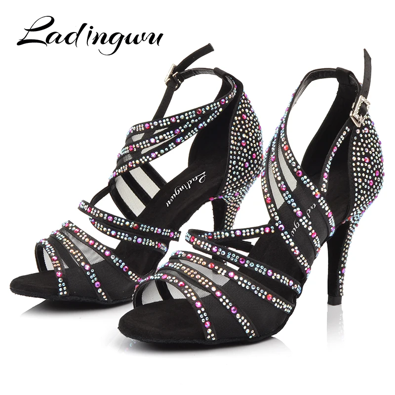 Ladingwu Women Ballroom Latin Dance Shoes Black Red Apricot Brown Rhinestone Salsa Tango Shoes High heel 6/7.5/8.5/9/10cm
Ladingwu Women Ballroom Latin Dance Shoes Black Red Apricot Brown Rhinestone Salsa Tango Shoes High heel 6/7.5/8.5/9/10cm