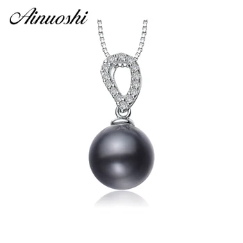 AINUOSHI 925 Sterling Silver Drop Water Shaped Link Chain Necklace Pendants 10mm Tahiti Black Pearl Anniversary Women Pendants 
AINUOSHI 925 Sterling Silver Drop Water Shaped Link Chain Necklace Pendants 10mm Tahiti Black Pearl Anniversary Women Pendants