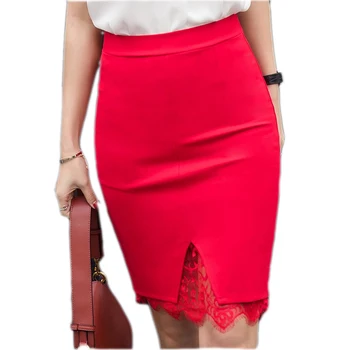 S-5XL Summer OL Skirt Fashion Front Split Lace Stitching Skirt Women High Waist Elastic Package Hip Skirts Plus Size
S-5XL Summer OL Skirt Fashion Front Split Lace Stitching Skirt Women High Waist Elastic Package Hip Skirts Plus Size