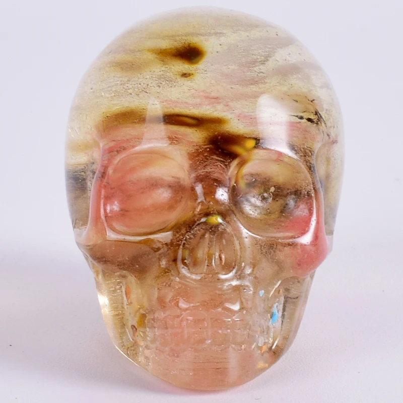Watermelon Tourmaline Skull Statue Handmade Artificial Stone Figurine 2" Skull Gemstone Carving Craft Healing Home Decor
Watermelon Tourmaline Skull Statue Handmade Artificial Stone Figurine 2" Skull Gemstone Carving Craft Healing Home Decor