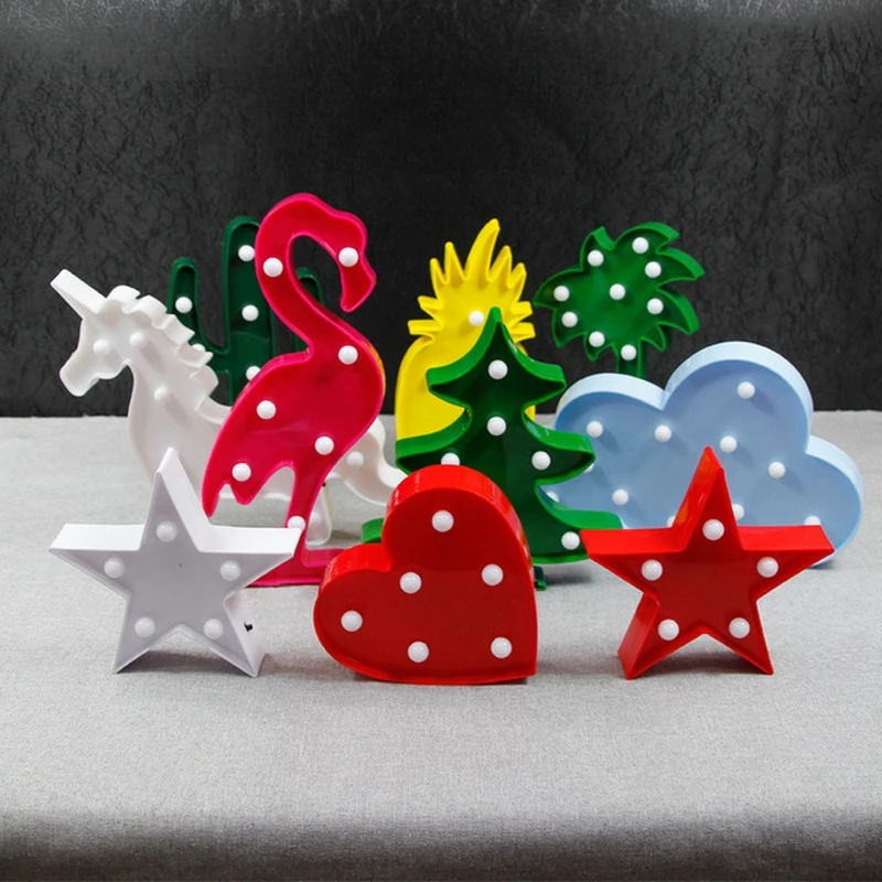 10 Pcs LED Table Night Light Marquee Star Heart Flamingo Pineapple Christmas Coconut Tree Home Party Decoration 3D Desk Lamp
10 Pcs LED Table Night Light Marquee Star Heart Flamingo Pineapple Christmas Coconut Tree Home Party Decoration 3D Desk Lamp