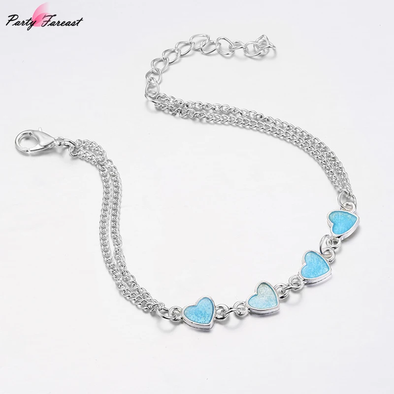 Cute Candy Color Heart Luminous Anklet Chain Silver Alloy Foot Bracelet on the Leg for Women Girls Jewelry Summer Decoration
Cute Candy Color Heart Luminous Anklet Chain Silver Alloy Foot Bracelet on the Leg for Women Girls Jewelry Summer Decoration