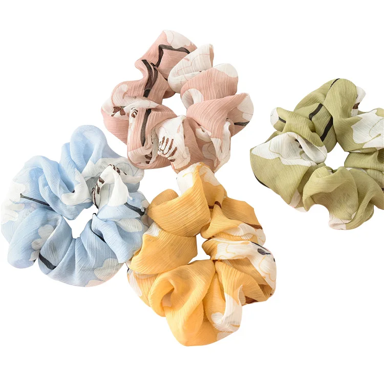 Printed chiffon Scrunchie women girls Elastic hair rubber bands accessories exclusive for women tie hair ring Rope Ponytail hold 
Printed chiffon Scrunchie women girls Elastic hair rubber bands accessories exclusive for women tie hair ring Rope Ponytail hold