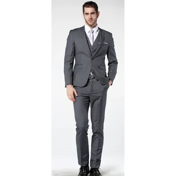 2017 Latest Coat Pant Designs Men Gray Suits For wedding One Button Slim Fit Three Pieces gray mens Suit Jacket terno
2017 Latest Coat Pant Designs Men Gray Suits For wedding One Button Slim Fit Three Pieces gray mens Suit Jacket terno