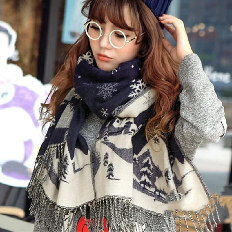 New Women Winter Scarf Cashmere Warm Snowflake Pattern Shawls and Wraps Long Tassel Wool Pashmina Sjaal Christmas Gift 200*80CM
New Women Winter Scarf Cashmere Warm Snowflake Pattern Shawls and Wraps Long Tassel Wool Pashmina Sjaal Christmas Gift 200*80CM