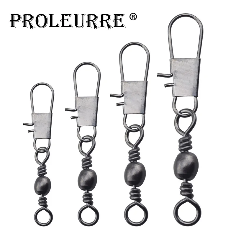 Proleurre 20pcs/lot Fishing Connector Pin Bearing Rolling Swivel Stainless Steel with Snap Fishhook Lure Tackle Accessorie
Proleurre 20pcs/lot Fishing Connector Pin Bearing Rolling Swivel Stainless Steel with Snap Fishhook Lure Tackle Accessorie