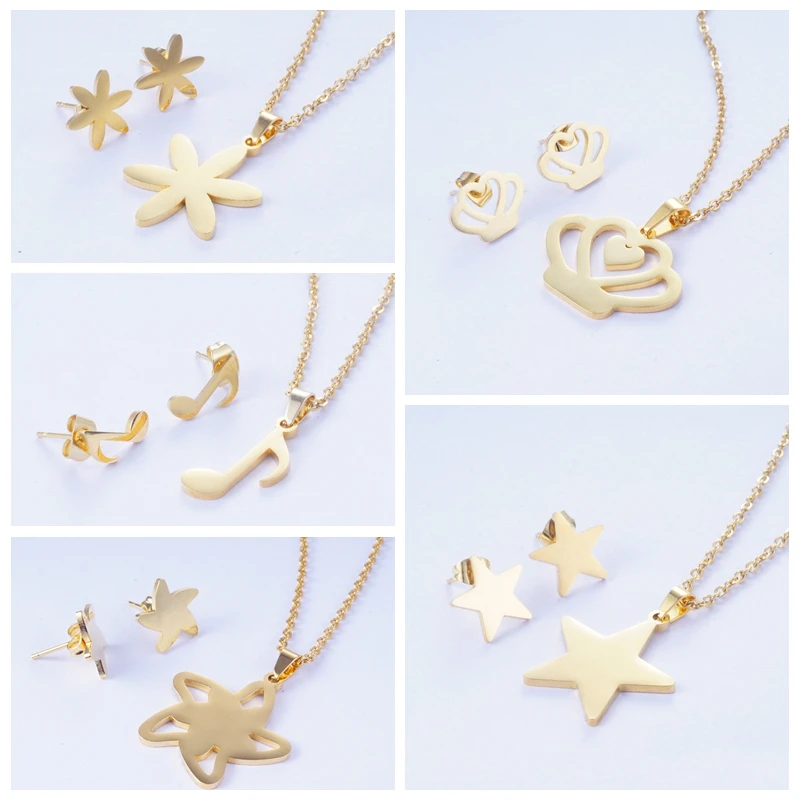 Yunkingdom 2019 New Jewelry Fashion Star Crown Stainless Steel Metal Jewelry Sets for Women Girls Necklace Earrings Set
Yunkingdom 2019 New Jewelry Fashion Star Crown Stainless Steel Metal Jewelry Sets for Women Girls Necklace Earrings Set