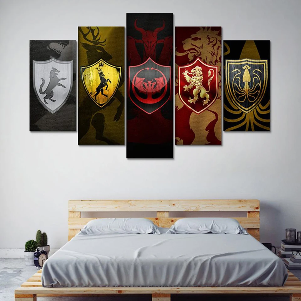 HD Canvas Modern Living Room Frame 5 Panel Game Game Of Thrones Printed Pictures Painting Wall Art Modular Home Decor Poster
HD Canvas Modern Living Room Frame 5 Panel Game Game Of Thrones Printed Pictures Painting Wall Art Modular Home Decor Poster