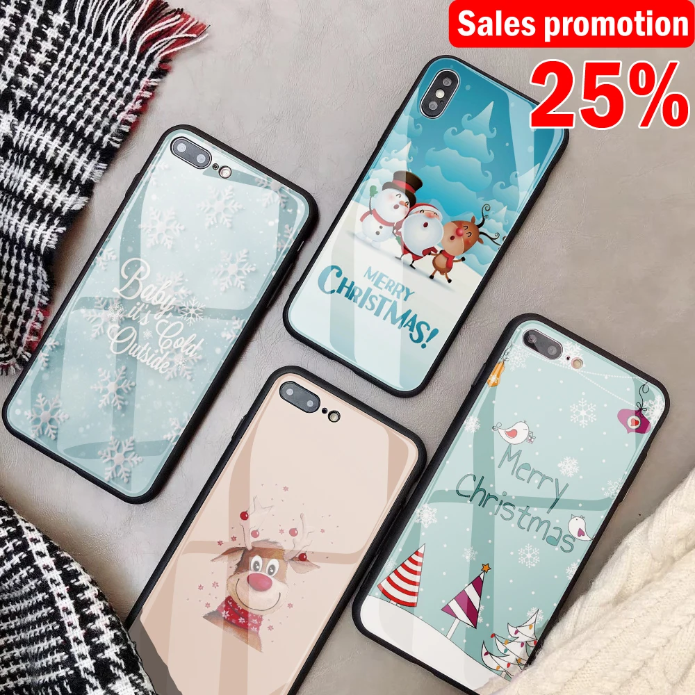 2019 Merry Christmas Tempered Glass Phone Case for iPhone 11 Pro XS MAX XR Customized DIY Phone Cover for iPhone 7 8 6 s Plus
2019 Merry Christmas Tempered Glass Phone Case for iPhone 11 Pro XS MAX XR Customized DIY Phone Cover for iPhone 7 8 6 s Plus