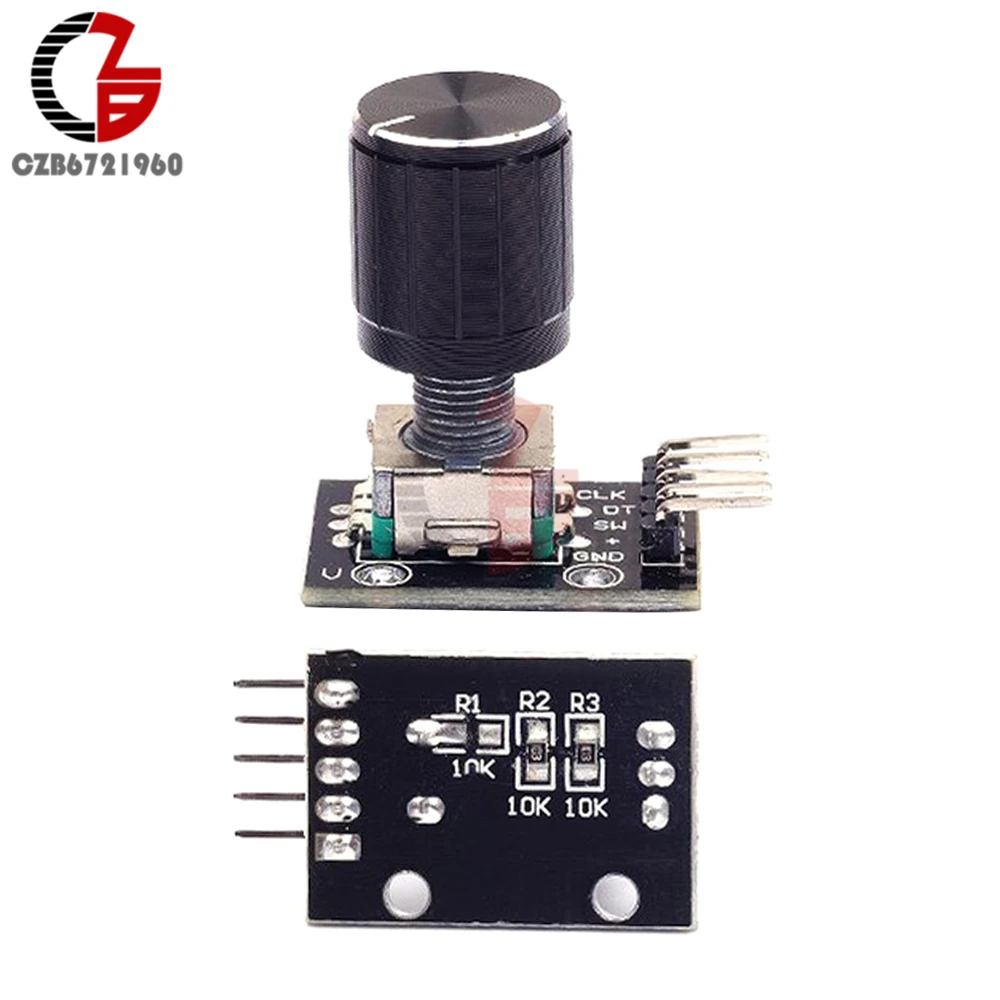 KY-040 Potentiometer Switch 360 Degrees Rotary Encoder Sensor Swith with Development Board Aluminium Alloy Cap Pins for Arduino
KY-040 Potentiometer Switch 360 Degrees Rotary Encoder Sensor Swith with Development Board Aluminium Alloy Cap Pins for Arduino