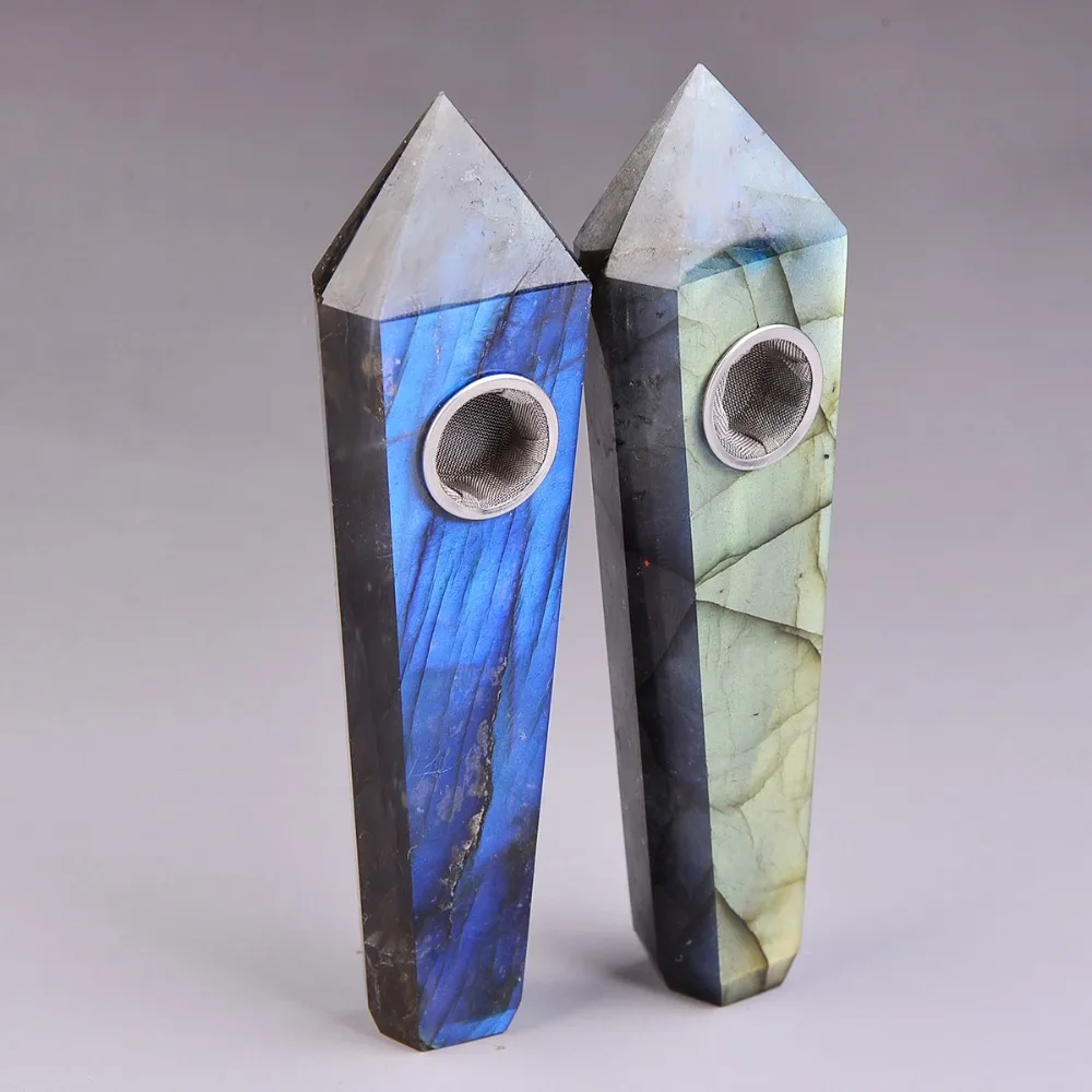 Wholesale! Natural Labradorite Stone Crystal Pipe Cigarette Holder Magic Wand Point Health Tobacco Smoking Pipe Healing Gift
Wholesale! Natural Labradorite Stone Crystal Pipe Cigarette Holder Magic Wand Point Health Tobacco Smoking Pipe Healing Gift