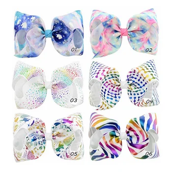 6pcs/lot 8''Unicorn Star Point Stripe Print Bows Bowknot With Clips Barrette Kids Girl Colorful Hairgrips Hair Accessories A88
6pcs/lot 8''Unicorn Star Point Stripe Print Bows Bowknot With Clips Barrette Kids Girl Colorful Hairgrips Hair Accessories A88