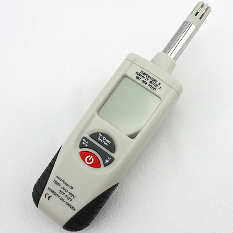 Digital Psychrometer Mini Portable Thermo Hygrometer Temperature Humidity Meter with Dew Point Wet Bulb Temperature Tester
Digital Psychrometer Mini Portable Thermo Hygrometer Temperature Humidity Meter with Dew Point Wet Bulb Temperature Tester