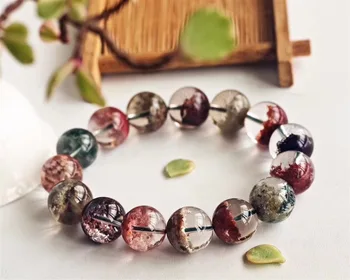 Certificate Natural Colorful Phantom Quartz Crystal Jewelry Woman Man Healing 14.5mm Round Beads Bracelets AAAAA Drop Shipping
Certificate Natural Colorful Phantom Quartz Crystal Jewelry Woman Man Healing 14.5mm Round Beads Bracelets AAAAA Drop Shipping