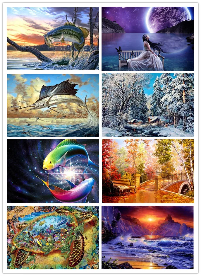 Diy Diamond Painting Cross Stitch fish tortoise 5D Diamond Mosaic Set Unfinished Full Diamond Embroidery natural Landscape
Diy Diamond Painting Cross Stitch fish tortoise 5D Diamond Mosaic Set Unfinished Full Diamond Embroidery natural Landscape