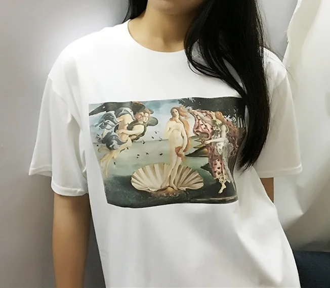 kuakuayu HJN Birth Of Venus Women Vintage Fashion Oil Painting T-Shirt 90s Cute Aesthetic White Tee Grunge Style Art Shirt
kuakuayu HJN Birth Of Venus Women Vintage Fashion Oil Painting T-Shirt 90s Cute Aesthetic White Tee Grunge Style Art Shirt