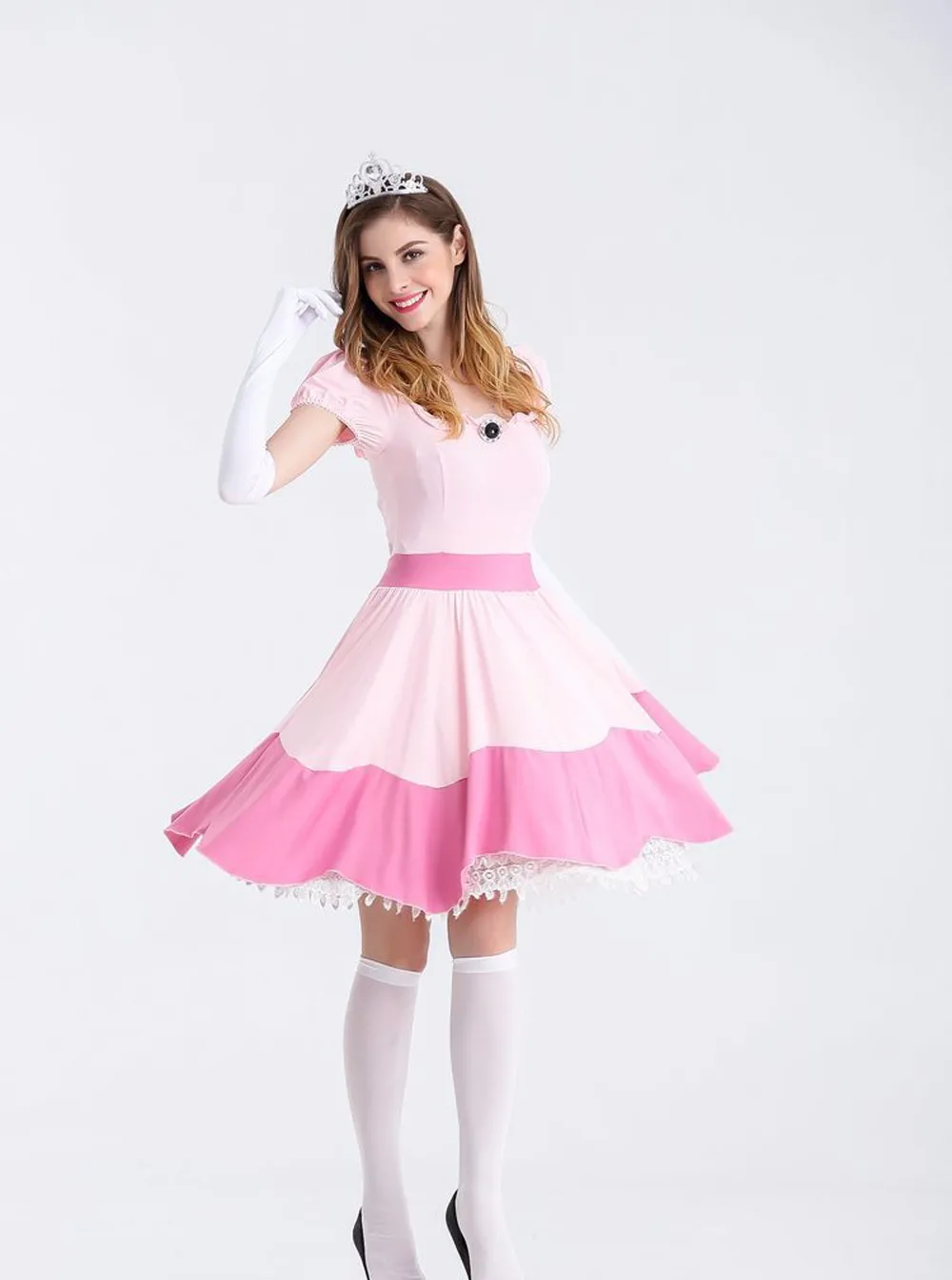 Deluxe Adult Princess Peach Costume Mujeres Princesa Peach Super Mario