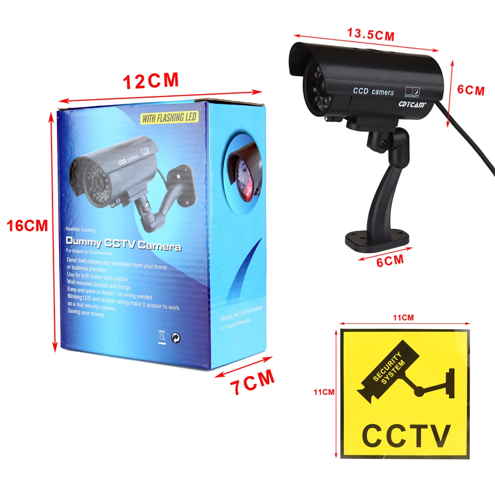 Фальшивая камера видеонаблюдения Cdycam антивандальная водонепроницаемая