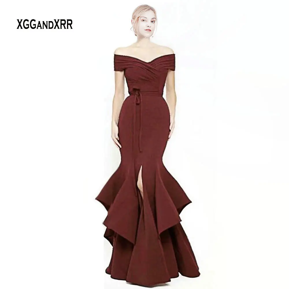 Sexy Burgundy Mermaid Prom Dresses V Neck Backless Front Slit Long Elegant Evening Dress Formal Party Gowns Red Celebrity Gown
Sexy Burgundy Mermaid Prom Dresses V Neck Backless Front Slit Long Elegant Evening Dress Formal Party Gowns Red Celebrity Gown