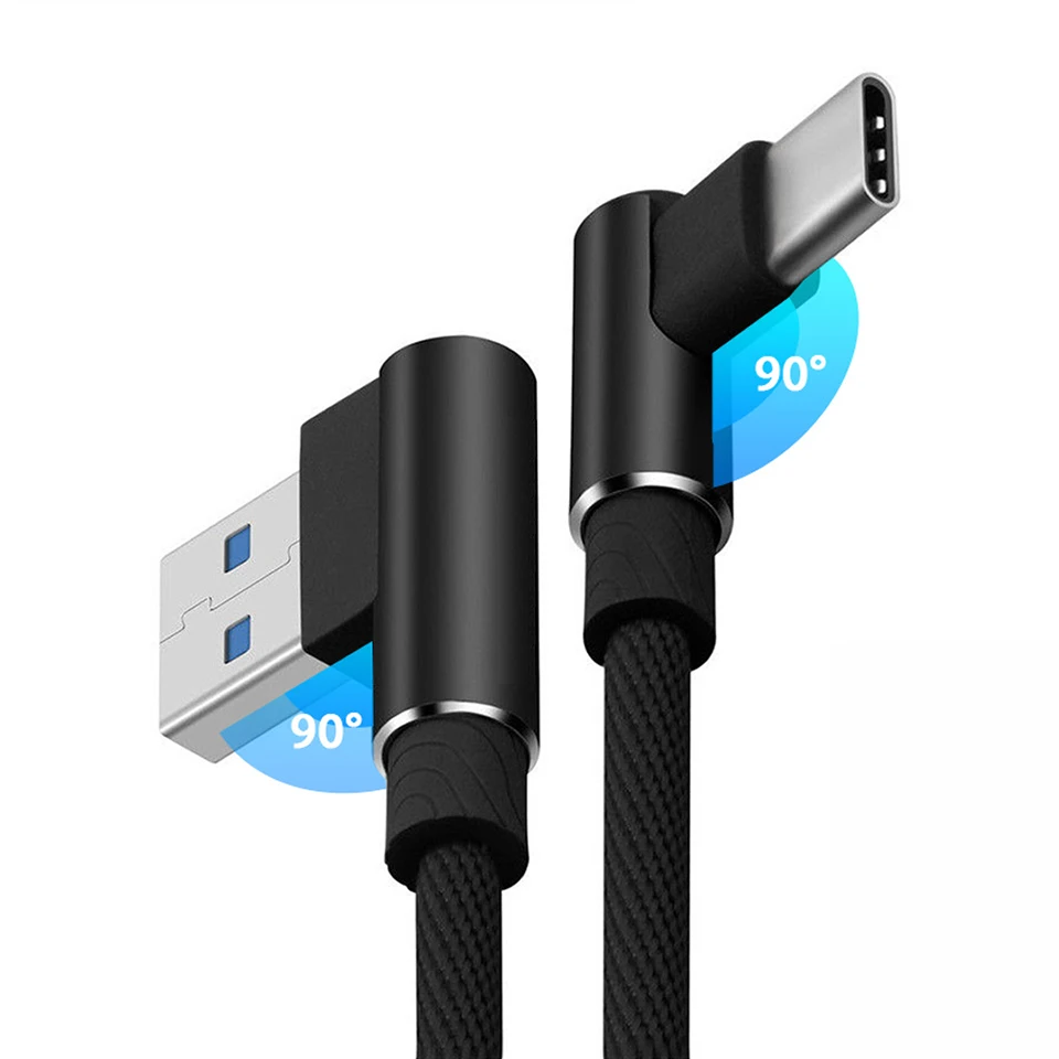 Type C USB Cable 90 Degree Gaming Fast Charging Data Sync Cord for Samsung Galaxy Note S9 S8 Plus Nylon Braided Cord for Huawei
Type C USB Cable 90 Degree Gaming Fast Charging Data Sync Cord for Samsung Galaxy Note S9 S8 Plus Nylon Braided Cord for Huawei
