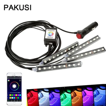 PAKUSI Car LED RGB Strip Light Atmosphere Lamp Android iOS Phone Control For BMW e46 Audi a3 Lada for universal car Accessories
PAKUSI Car LED RGB Strip Light Atmosphere Lamp Android iOS Phone Control For BMW e46 Audi a3 Lada for universal car Accessories