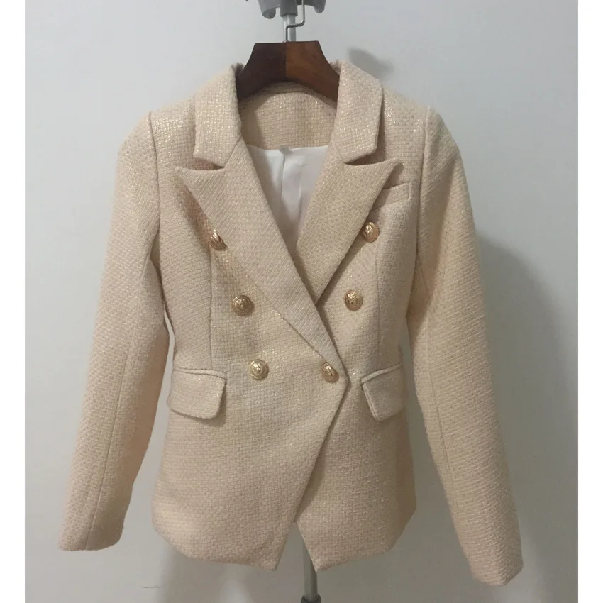 Women's Jacket TOP QUALITY 2019 New Style Gold Button Double-breasted Slim-Fit Pockets Jacket Blazer Woman 1806
Women's Jacket TOP QUALITY 2019 New Style Gold Button Double-breasted Slim-Fit Pockets Jacket Blazer Woman 1806