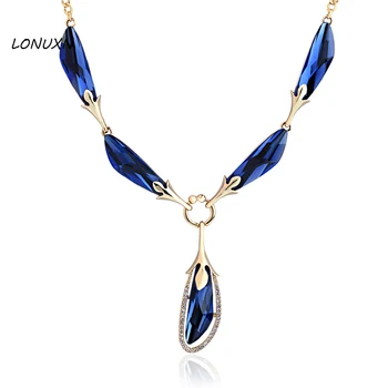 15*55MM 925 silver women jewelry elements clavicle short Korea style Blaupunkt nature blue Crystal Necklace Oriharcon Pendant
15*55MM 925 silver women jewelry elements clavicle short Korea style Blaupunkt nature blue Crystal Necklace Oriharcon Pendant