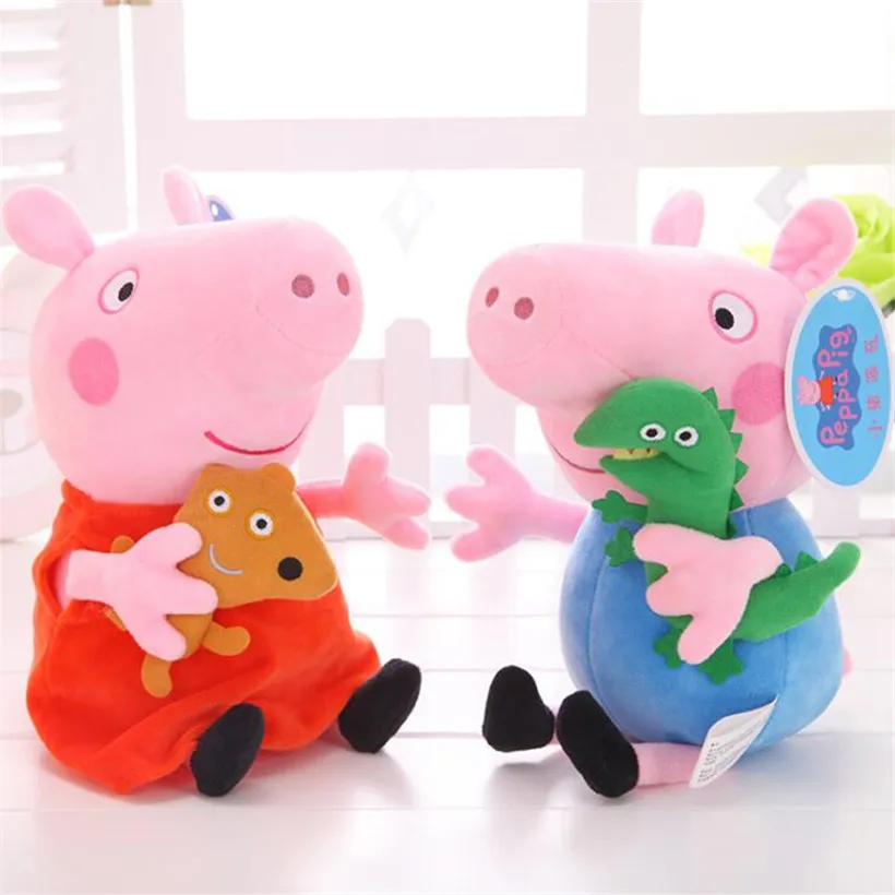 19 см оригинальная Peppa Pig Семья Джордж папа мама Pelucia Мягкая кукла плюшевые игрушки