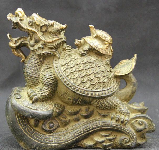 JP S061 8" Chinese Fengshui Bronze Gilt Dragon Turtle Tortoise Rich Money Ru Yi Statue Discount 35%
JP S061 8" Chinese Fengshui Bronze Gilt Dragon Turtle Tortoise Rich Money Ru Yi Statue Discount 35%