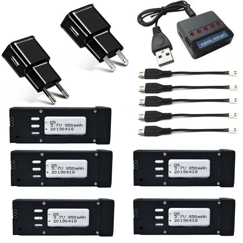 850mAH 3.7V Lipo Battery With 5pcs Charger for Eachine E58 JY019 S168 For RC Quadcopter Spare Parts 3.7v RC Drone Battery 721855
850mAH 3.7V Lipo Battery With 5pcs Charger for Eachine E58 JY019 S168 For RC Quadcopter Spare Parts 3.7v RC Drone Battery 721855