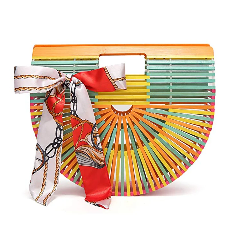 Fashion handmade bamboo handbag retro semi-circle female summer beach bag travel organizer storage bag portable storage bag
Fashion handmade bamboo handbag retro semi-circle female summer beach bag travel organizer storage bag portable storage bag