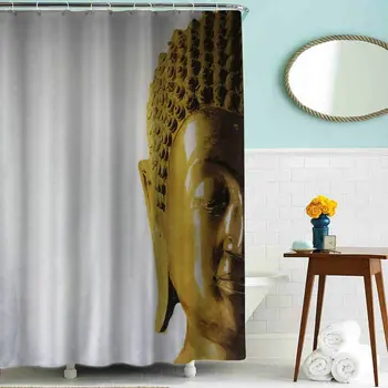 180*180/180*200cm Buddha Shower Curtains Waterproof Fabric Bathroom Curtain With Hooks Custom Shower Curtain For Home Decoration
180*180/180*200cm Buddha Shower Curtains Waterproof Fabric Bathroom Curtain With Hooks Custom Shower Curtain For Home Decoration