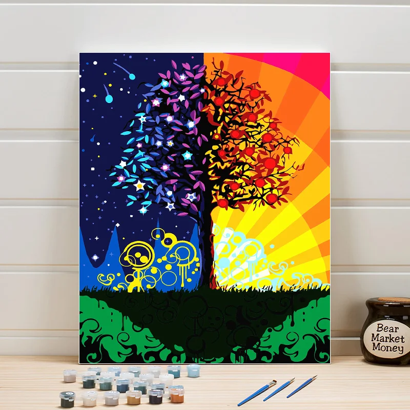 Oil Painting Picture By Numbers Tree DIY Paint Acrylics Color Crafts Arts On Canvas Walls Decoration Drawing Artworks For Adults
Oil Painting Picture By Numbers Tree DIY Paint Acrylics Color Crafts Arts On Canvas Walls Decoration Drawing Artworks For Adults
