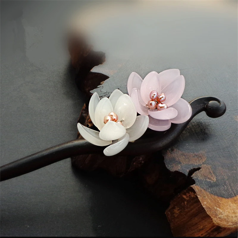 Ebony Hair Stick Fresh Water Pearl Azure Stone Flower Sticks Hair Pin Chinese Jewelry Vintage Wooden Hair Accessories WIGO0789
Ebony Hair Stick Fresh Water Pearl Azure Stone Flower Sticks Hair Pin Chinese Jewelry Vintage Wooden Hair Accessories WIGO0789