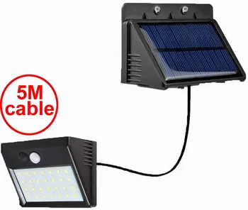 30 led 500lm solar light split mount pIR motion 3 senser Energy Saving Solar Motio I 5M cable street wall lamp for deck garage
30 led 500lm solar light split mount pIR motion 3 senser Energy Saving Solar Motio I 5M cable street wall lamp for deck garage