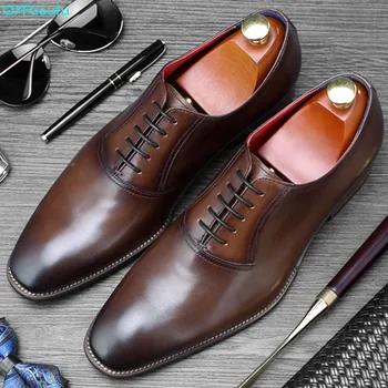 QYFCIOUFU 2019 New Handmade Italian Oxford Shoes Men's Genuine Cow Leather Wedding Office Luxury Dress Shoes Formal Footwear
QYFCIOUFU 2019 New Handmade Italian Oxford Shoes Men's Genuine Cow Leather Wedding Office Luxury Dress Shoes Formal Footwear