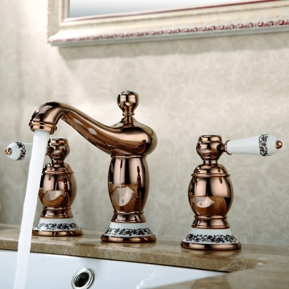 New Style Basin Faucet double handle Fashion European jade basin faucet Hot and Cold three hole faucet bathroom sink tap mixer
New Style Basin Faucet double handle Fashion European jade basin faucet Hot and Cold three hole faucet bathroom sink tap mixer