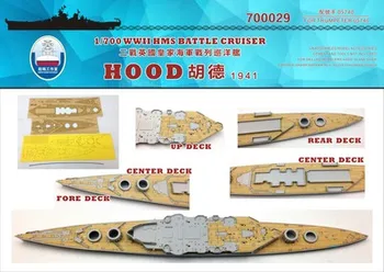

Ship deck 1/700 British navy ship hood wood decks with trumpet 05740 Assembly model Toys