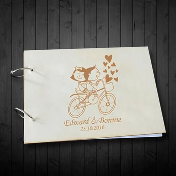 Groom & Bride Riding A Bicycle Wedding Signature Guestbook Custom Full of Hearts Engagement Photo Album Rustic Wooden Guestbook
Groom & Bride Riding A Bicycle Wedding Signature Guestbook Custom Full of Hearts Engagement Photo Album Rustic Wooden Guestbook