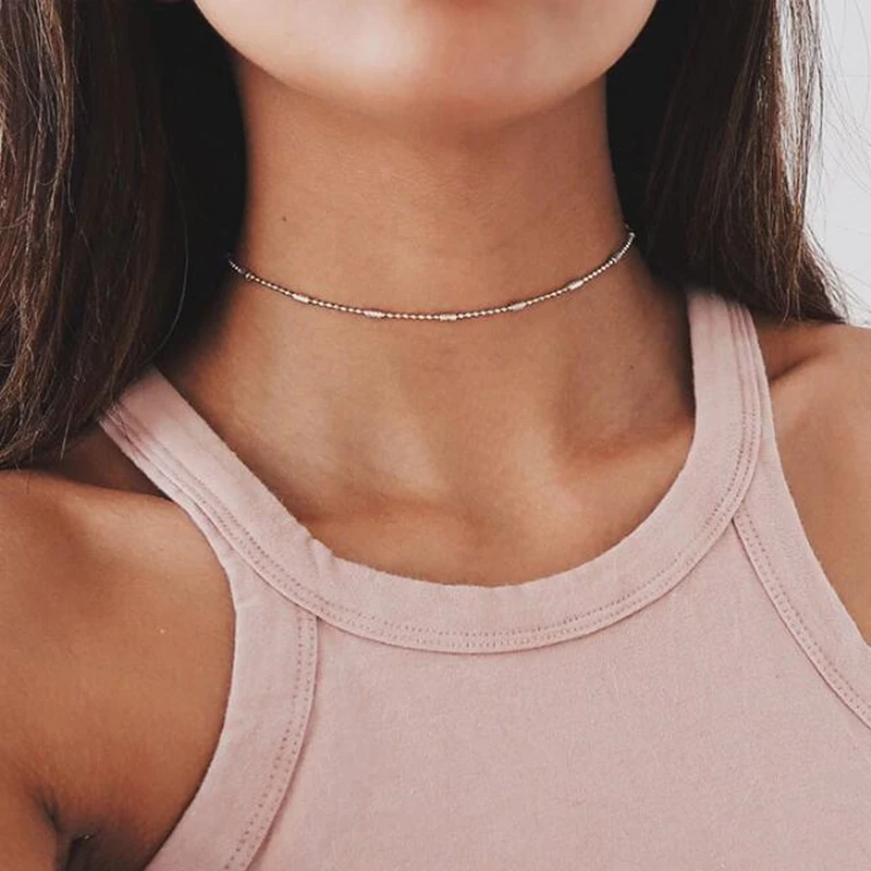 2018 New Fashion Bohemian Gold Silver Bead Single Layer Necklace Women Necklace 8ND329
2018 New Fashion Bohemian Gold Silver Bead Single Layer Necklace Women Necklace 8ND329