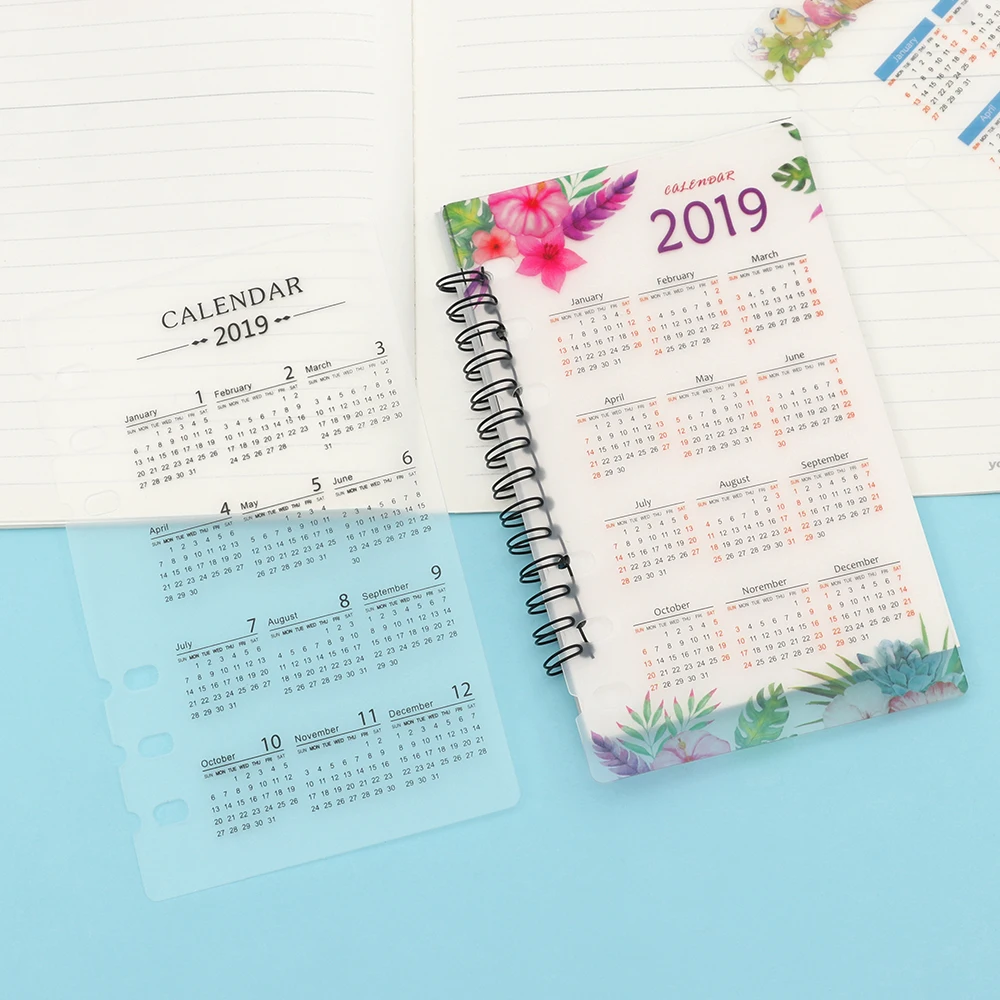 2PCS A5 A6 2019 year Calendar Loose-leaf School 6 Holes Index Divider Separator Stationery For Planner Organizer Notebooks
2PCS A5 A6 2019 year Calendar Loose-leaf School 6 Holes Index Divider Separator Stationery For Planner Organizer Notebooks