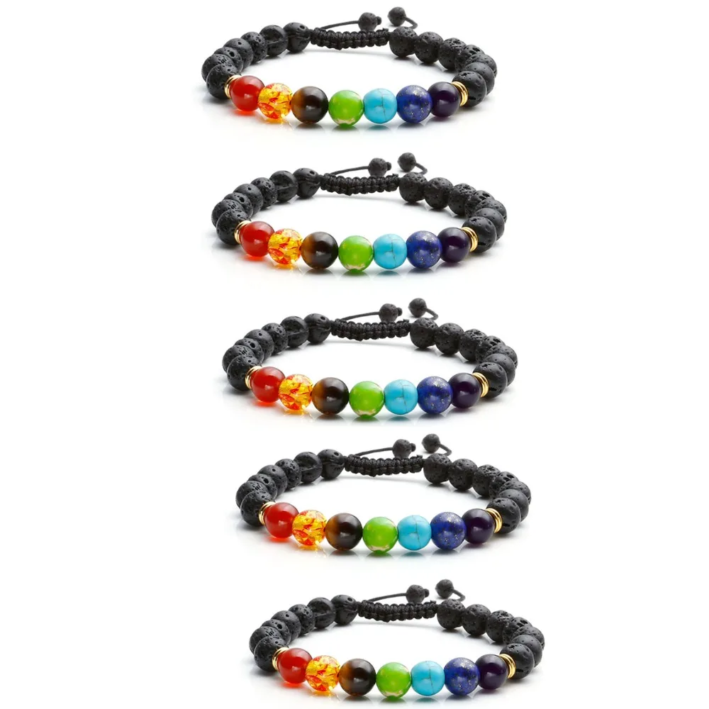 Ayliss 7 Chakras Gem Stone Bracelet Natural Stone Yoga Reiki Prayer Bracelet Adjustable Bracelets 8mm Lava Stone Bracelets
Ayliss 7 Chakras Gem Stone Bracelet Natural Stone Yoga Reiki Prayer Bracelet Adjustable Bracelets 8mm Lava Stone Bracelets
