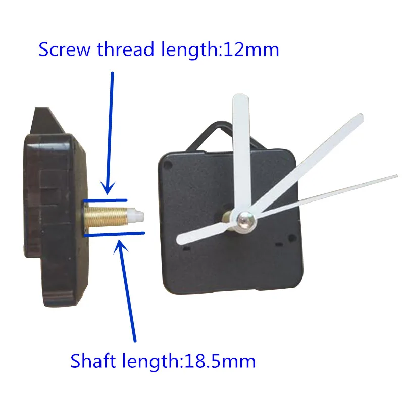 1 pcs 18mm shaft Quartz Wall Clock Movement DIY Clock Mechanism Parts Classic Hanging Black Clock Movement white short hands
1 pcs 18mm shaft Quartz Wall Clock Movement DIY Clock Mechanism Parts Classic Hanging Black Clock Movement white short hands